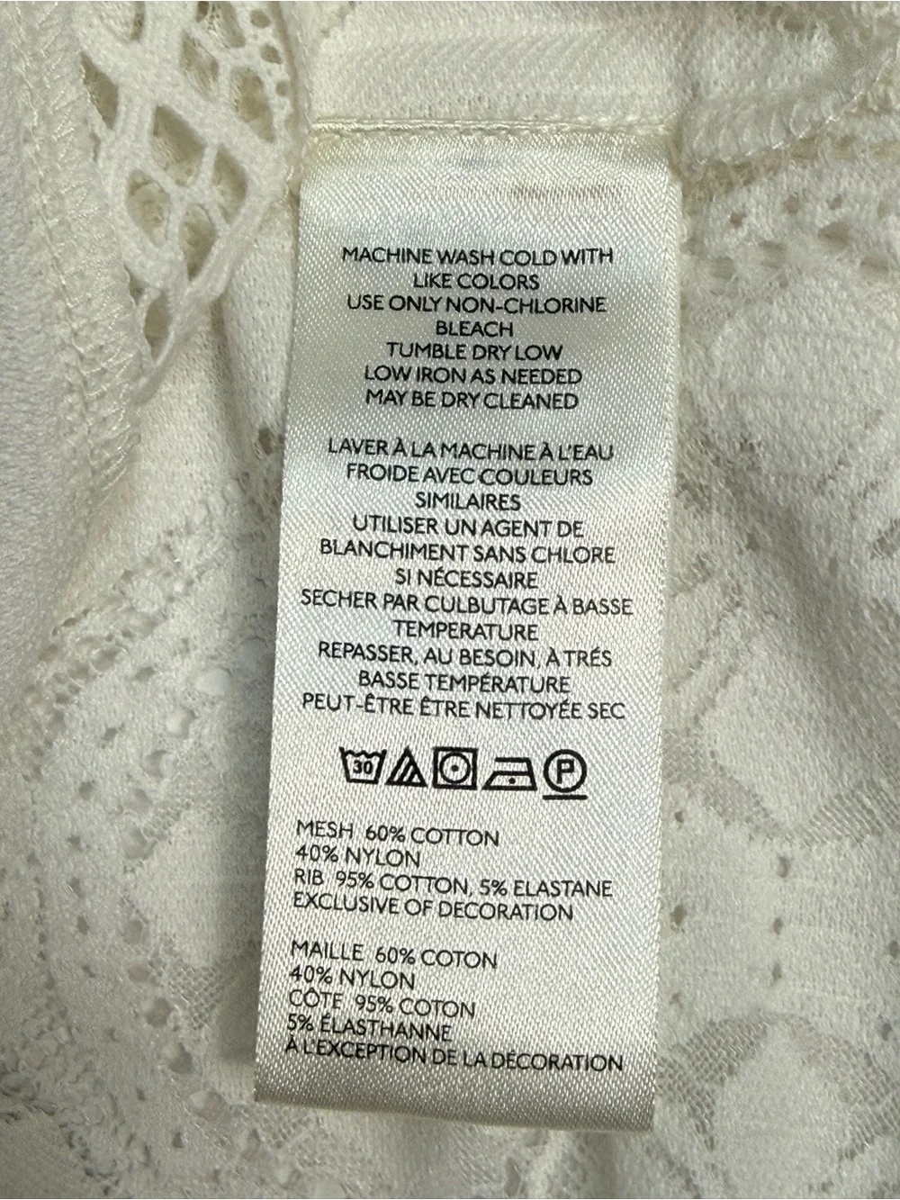 Free People Jae Lace Blouse, Size XSMALL